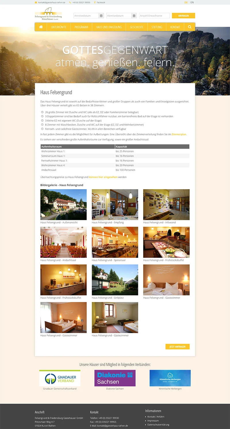 Felsengrund & Friedensburg Gästehäuser GmbH