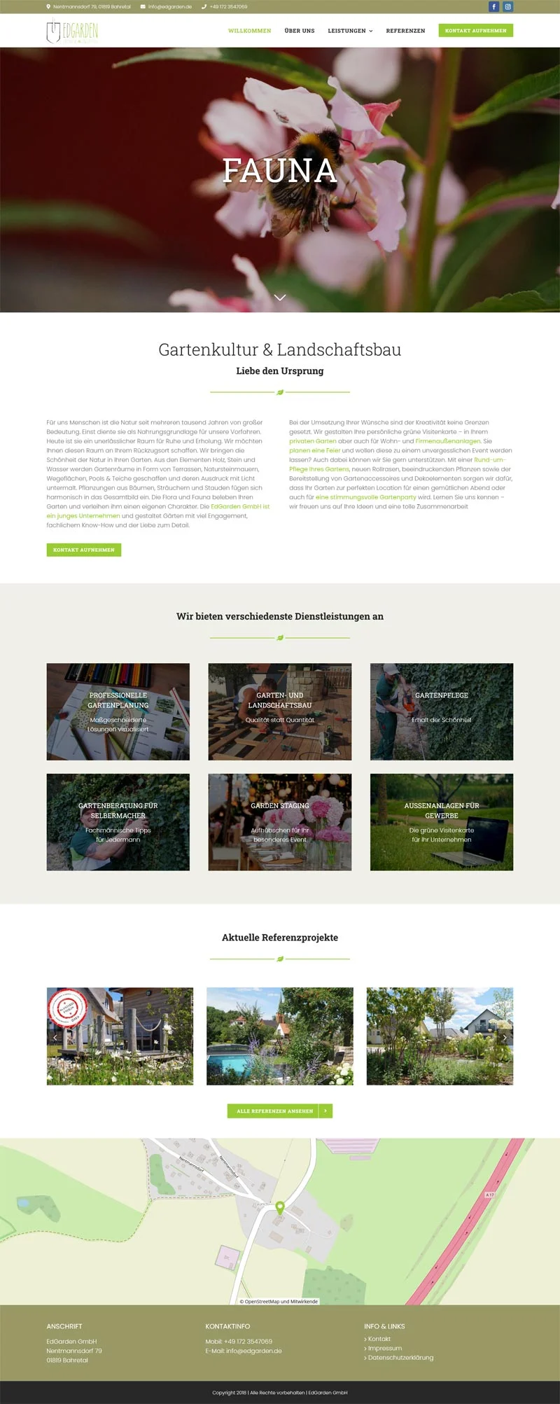 EdGarden - Screenshot Fullsize Startseite