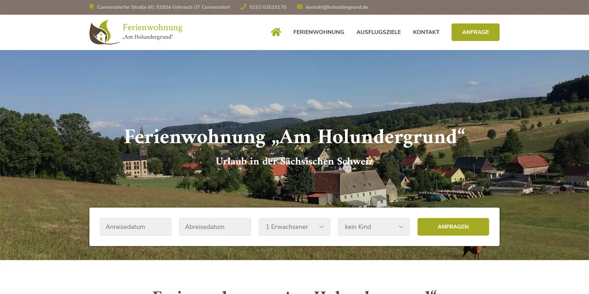 Am Holundergrund – Screenshot Desktop Am Holundergrund