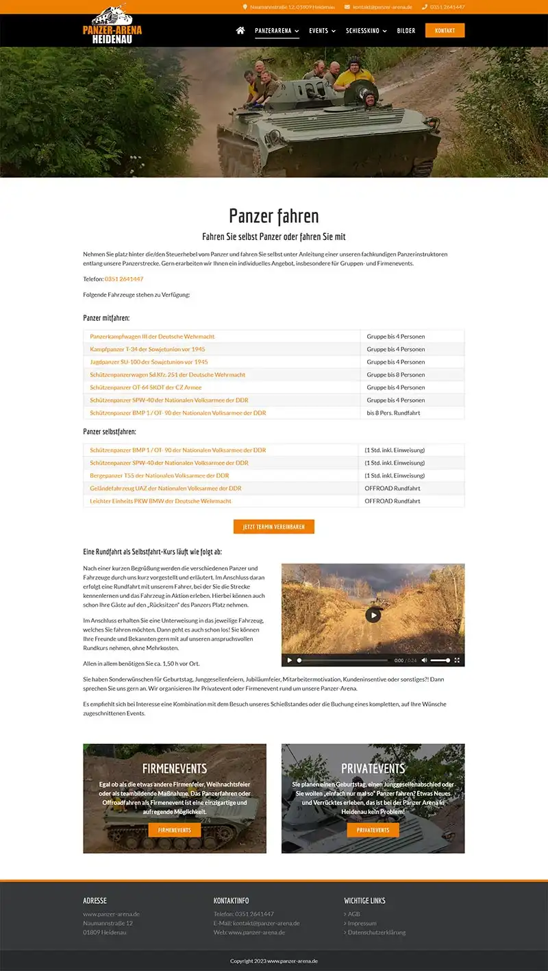 Panzer Arena – Screenshot Fullsize Unterseite Panzer Arena - Screenshot Fullsize Unterseite
