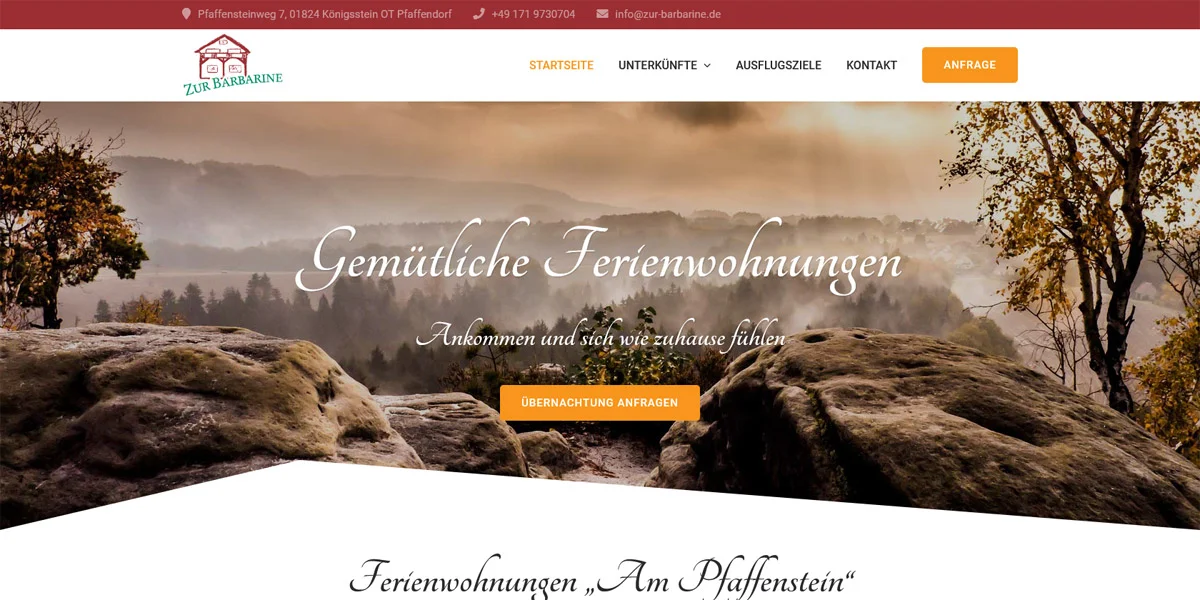 Zur Barbarine – Screenshot Desktop Zur Barbarine