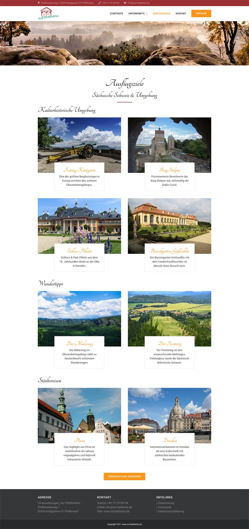 Zur Barbarine – Screenshot Fullsize Unterseite Zur Barbarine - Screenshot Fullsize Unterseite