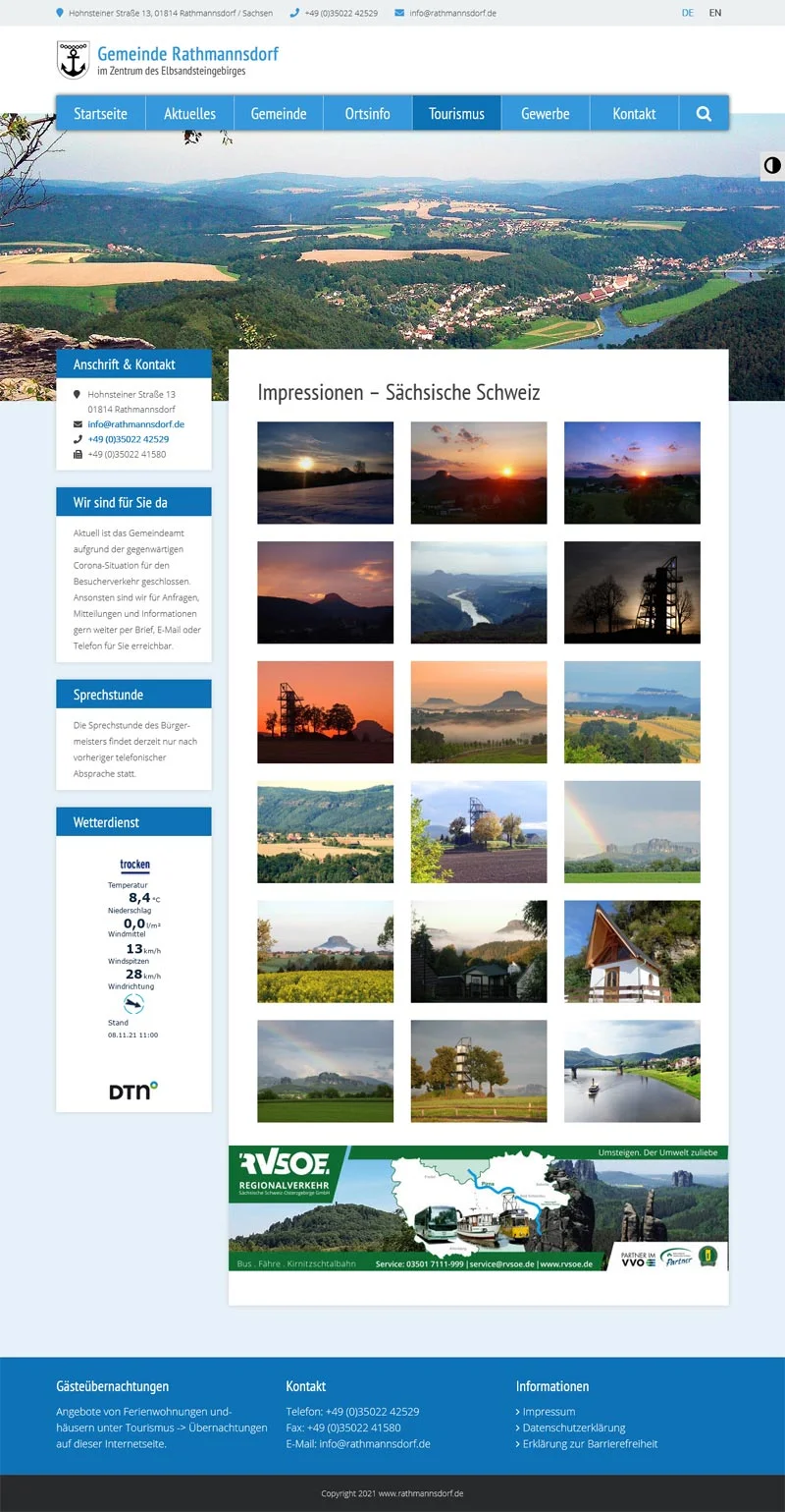 Rathmannsdorf - Screenshot Fullsize Unterseite