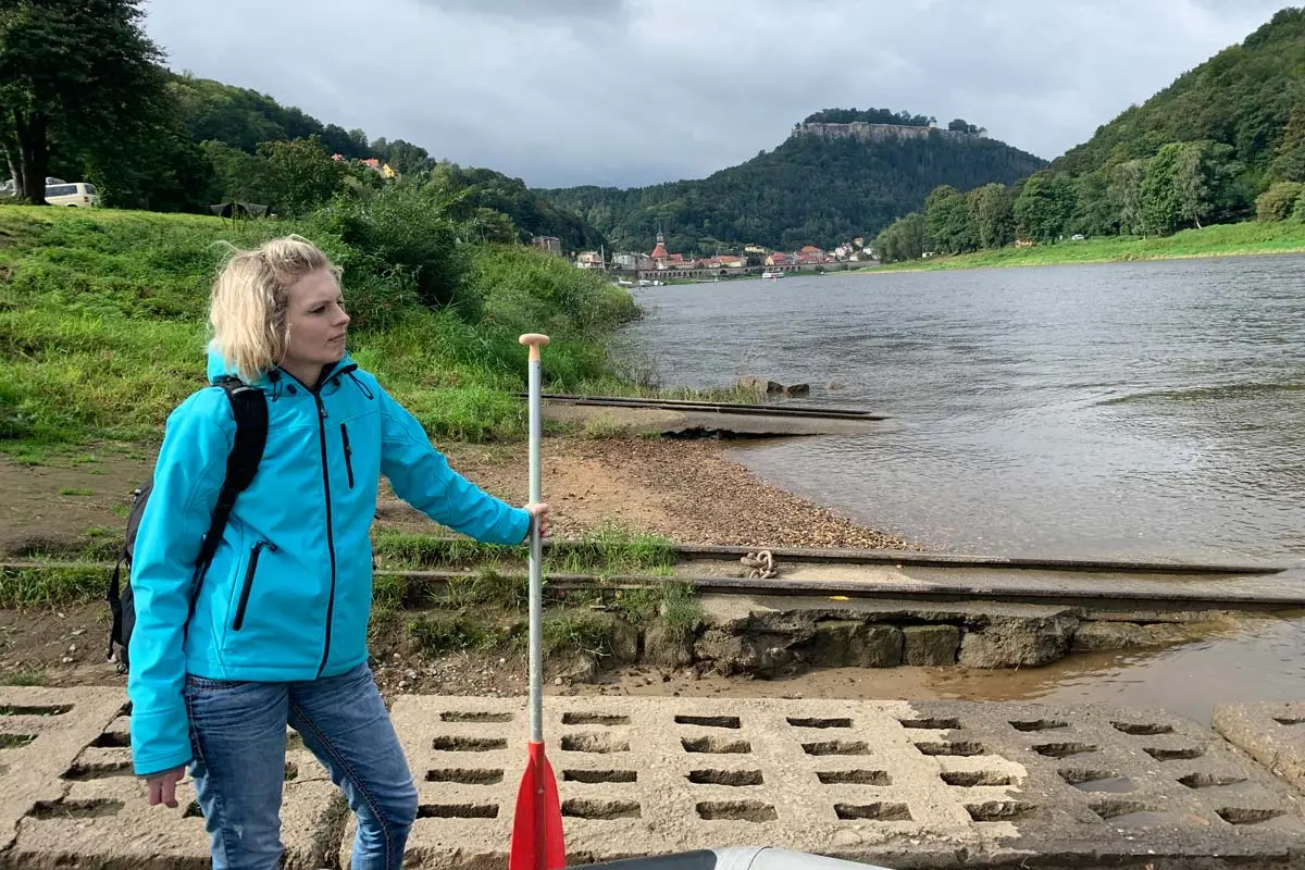 Eine Bootstour auf der Elbe - Festung Königstein - elbabwärts - Blogbild