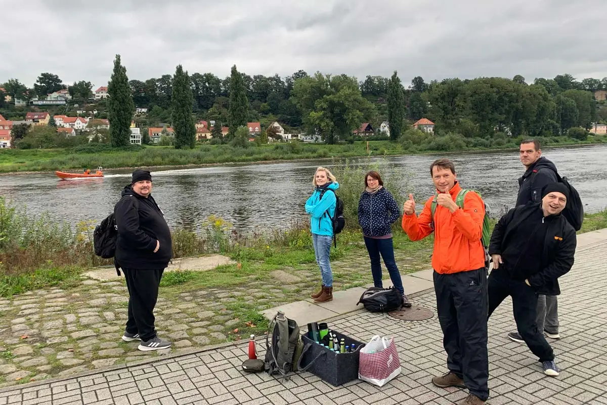 Eine Bootstour auf der Elbe - Start in Pirna - elbaufwärts - Blogbild