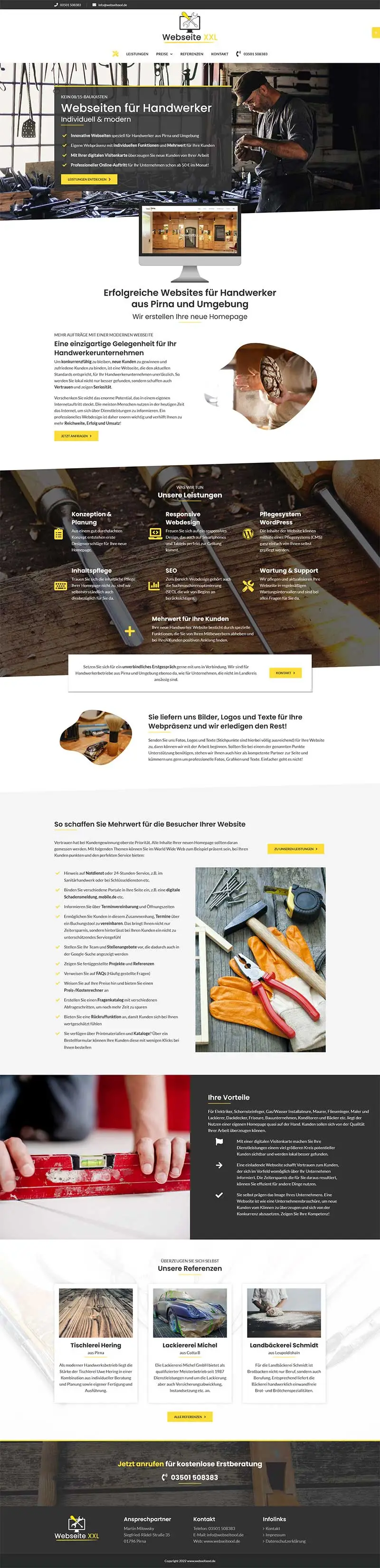 Webseite XXL – Screenshot Fullsize Startseite Webseite XXL - Screenshot Fullsize Startseite