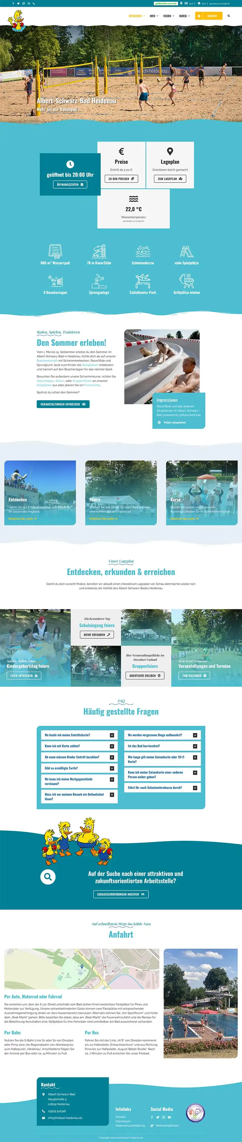 Albert-Schwarz-Bad Heidenau - Screenshot Fullsize Startseite