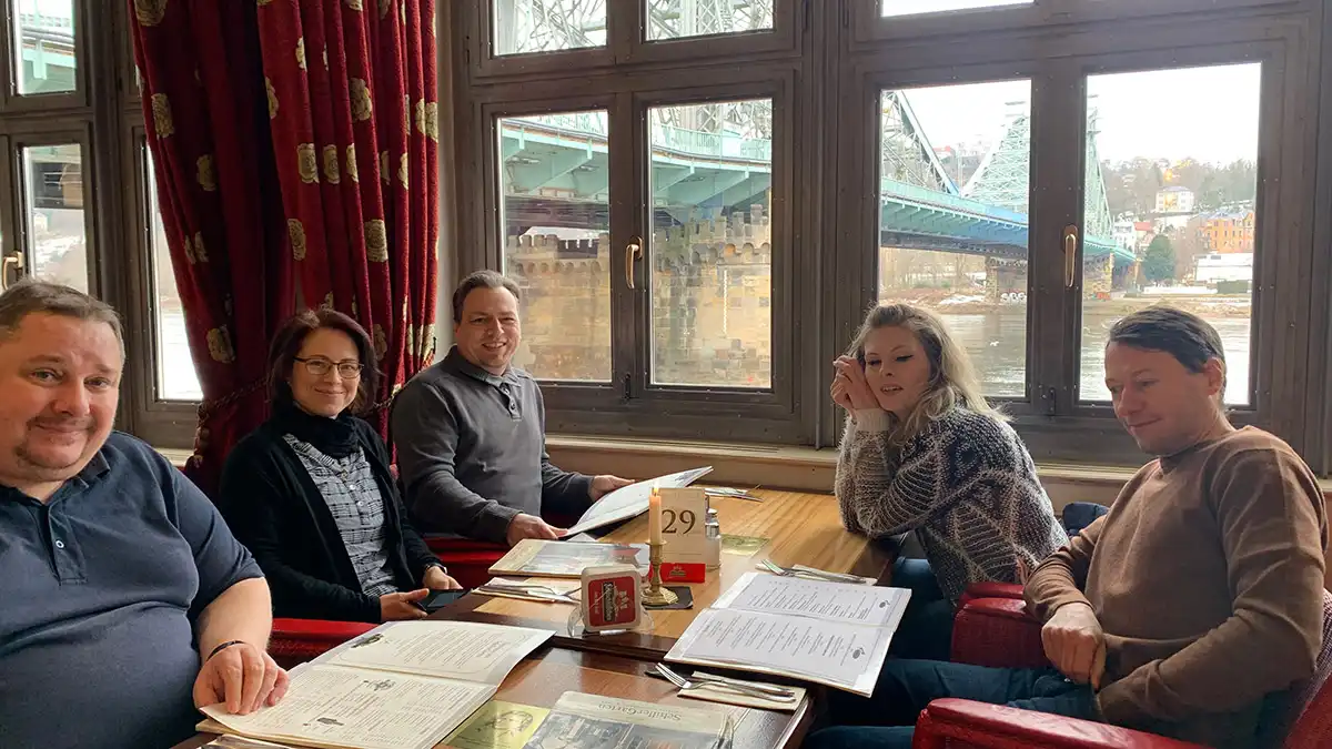 Internetagentur aus Pirna - Weihnachtsfeier im Januar 2024 - Mittagessen im Schillergarten