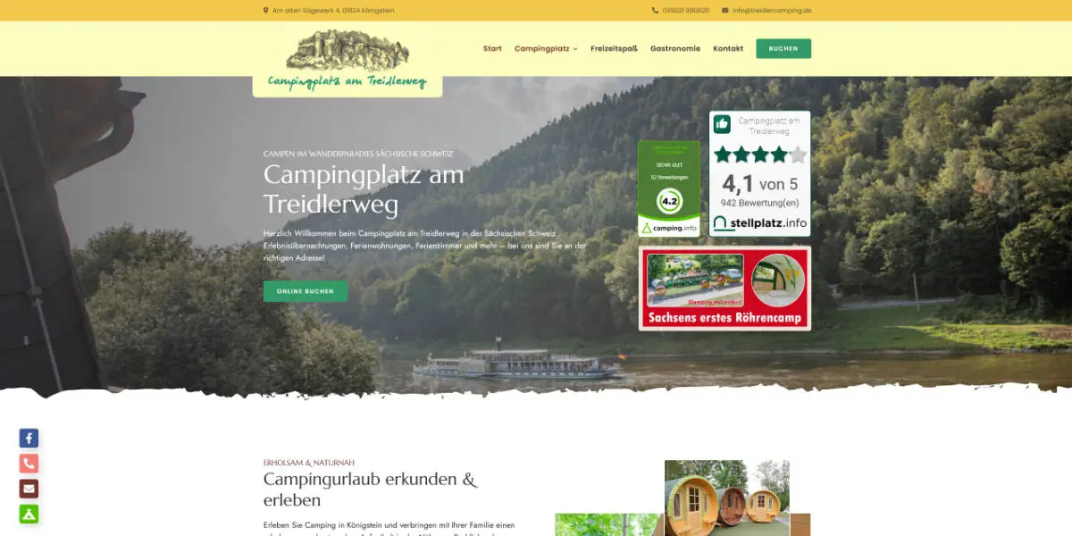 Treidlercamping in Königstein